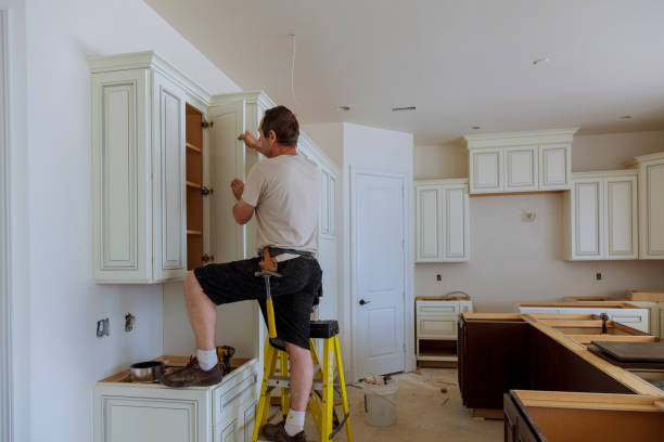 Kitchen island installation in Adamstown by JMT Kitchen Cabinet